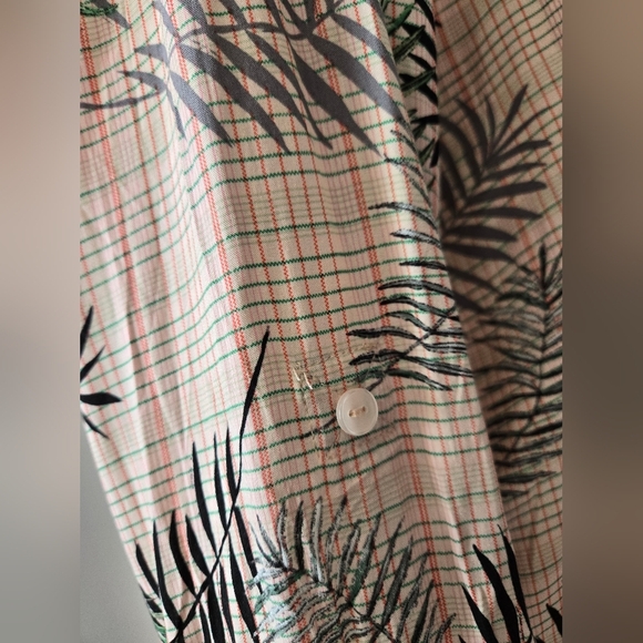 Velvet Heart Palm Tree Tropical Print Button-Up Blouse. Size XL - Picture 6 of 14